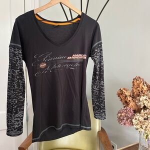 Harley-Davidson Women's Black Long Sleeve Top